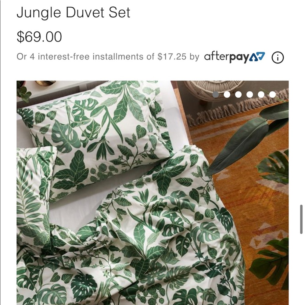 Urban Outfitters Jungle duvet cover